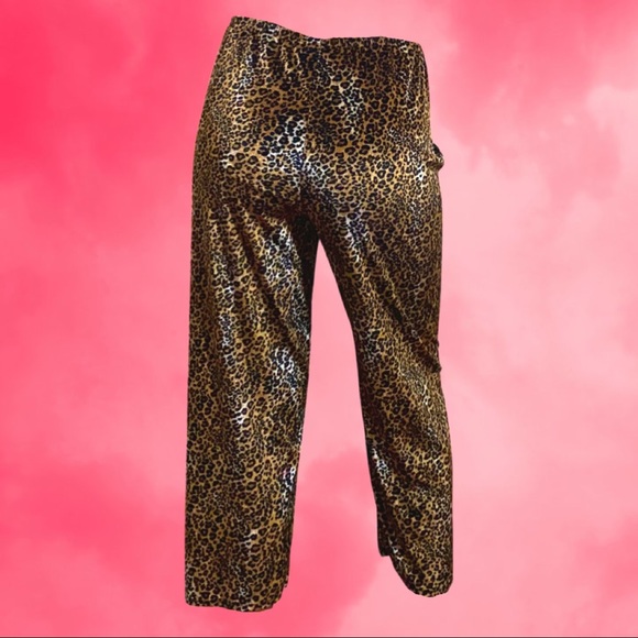 Velour Elastic-Waist Cheetah Pantz - Picture 3 of 4
